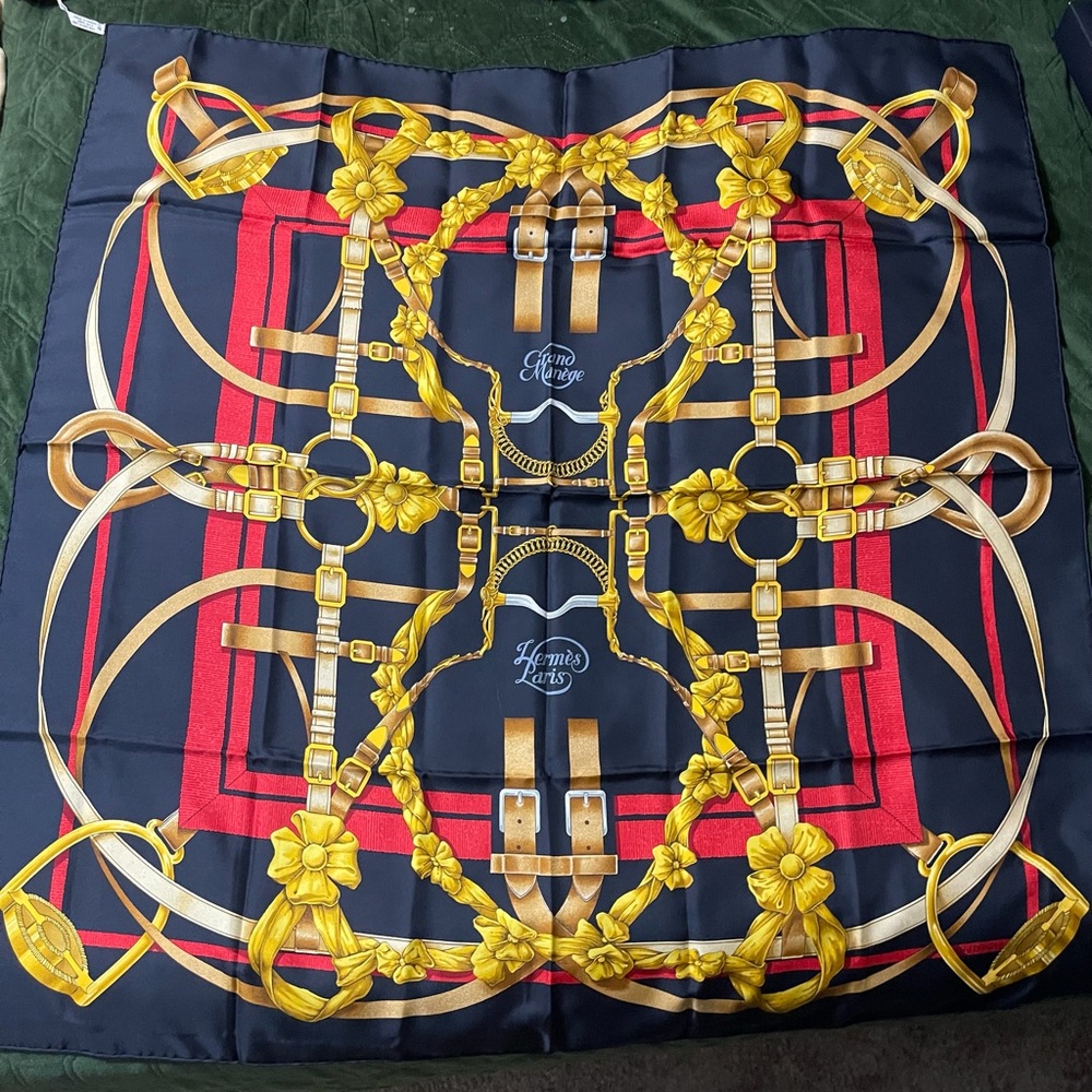 Authentic Hermes Paris 100% Silk Scarf - “Grand Manège”
